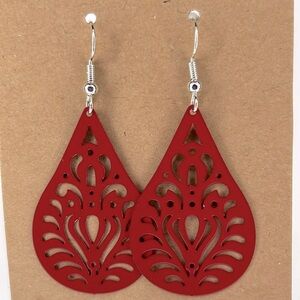 Delicate Brass Teardrop Dangle Earrings